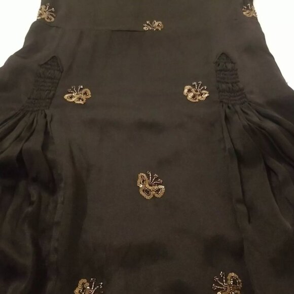 The House of Adair 1920s Hand-Beaded Silk Satin Evening Dress | Art Deco Couture - Picture 11 of 14